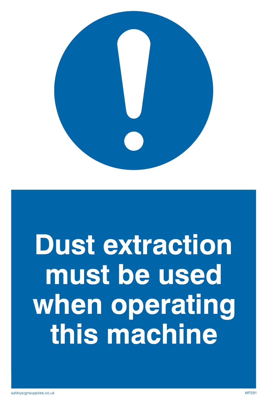 Confezione da 5 – Dust Extraction This Machine Sign – 100 x 150 mm – A6P