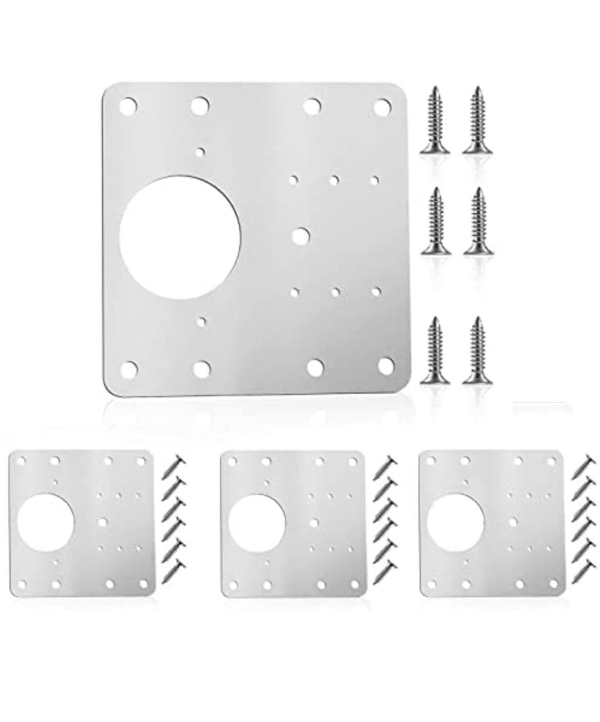 4 Pz Piastra Riparatrice Inox Per Riparare Cerniere Ante Dei Mobili Armadi Cucin