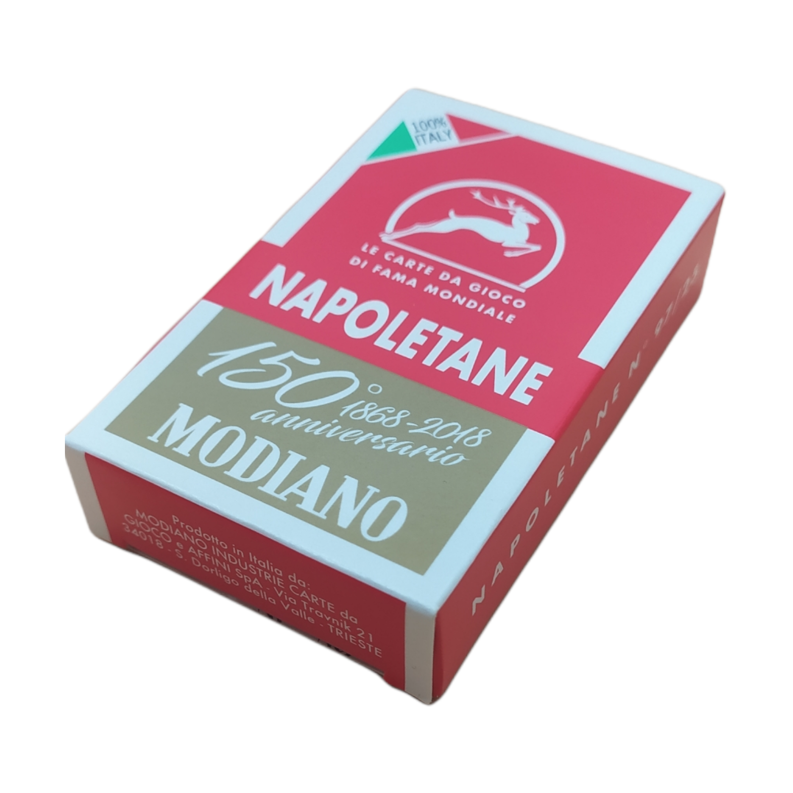 Carte Napoletane Plastificate Modiano Rosse