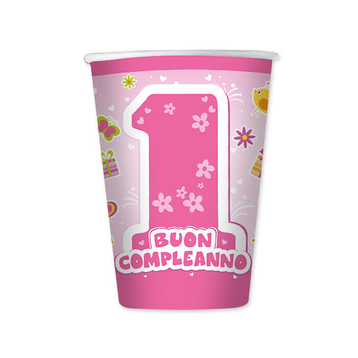 8 Bicchieri cc.200 One Pink