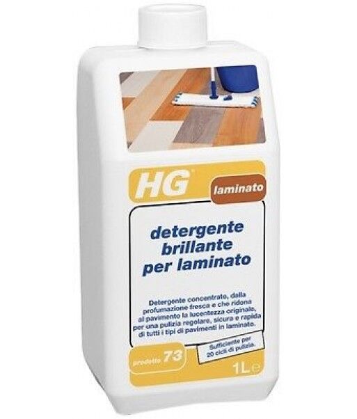 HG - Detergente brillante per laminato 1 lt pavimenti parquet lucentezza casa