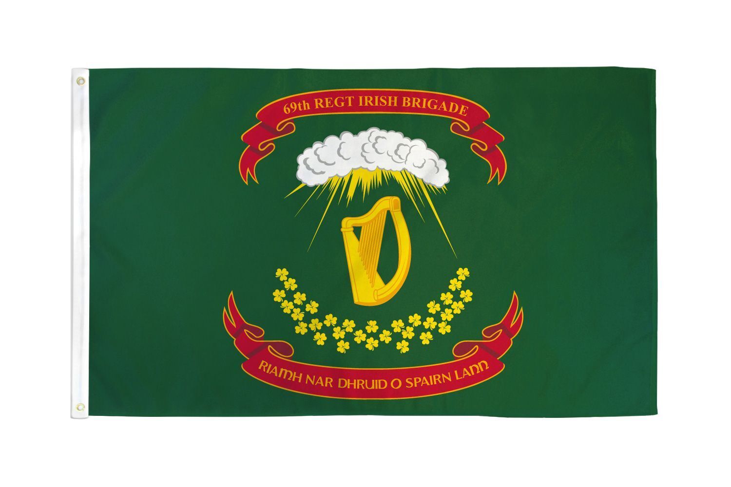 BANDIERA BRIGATA IRLANDESE DEGLI STATI UNITI D'AMERICA 150x90cm - BANDIERA IRISH