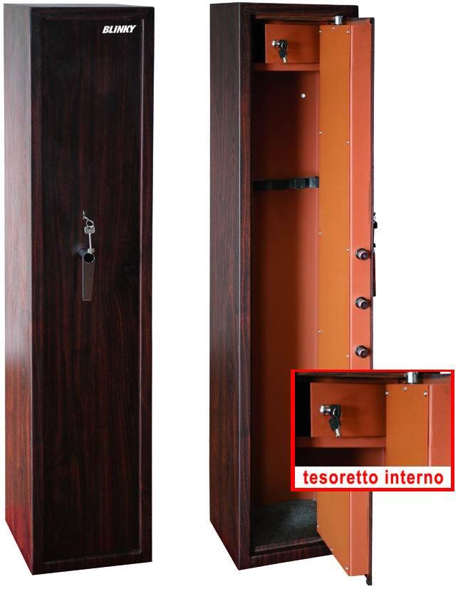 Armadio Portafucili Blinky 7 Post Effetto Legno 35X28X145H
