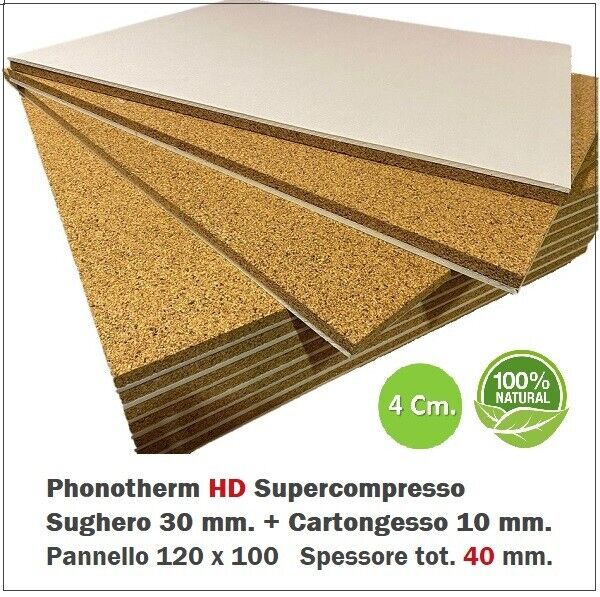 Soluzione Pareti fredde Muffa Cappotto Interno Sughero 3 cm + Cartongesso 1