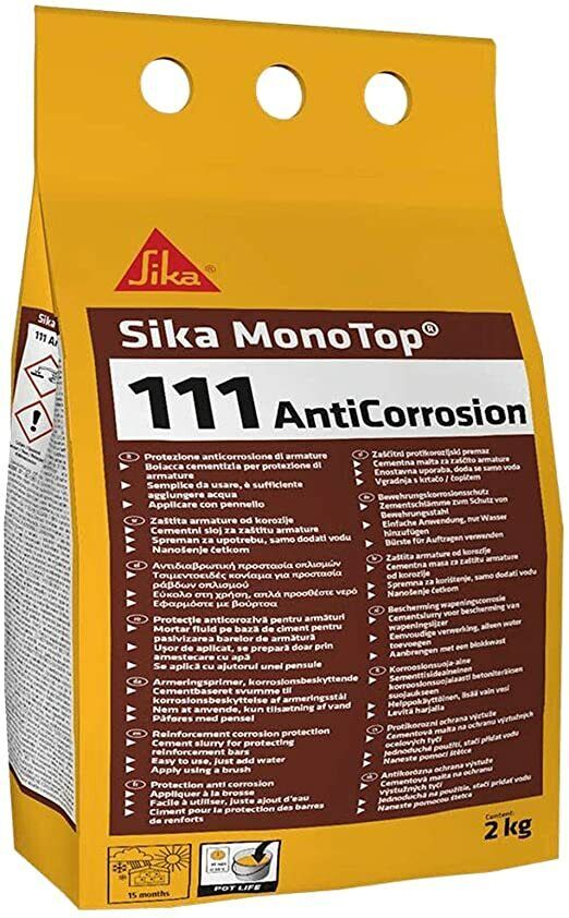 SIKA MonoTop 111 kg.2Protezione anticorrosione per armature e ponte adesivo