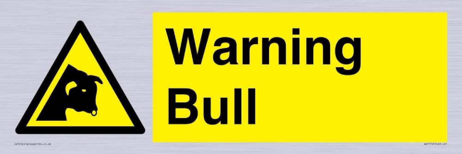 Segnale di avvertimento bull – 450 x 150 mm – L41