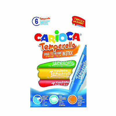 Astuccio 6 Tempere Temperello Colori Assortiti Carioca