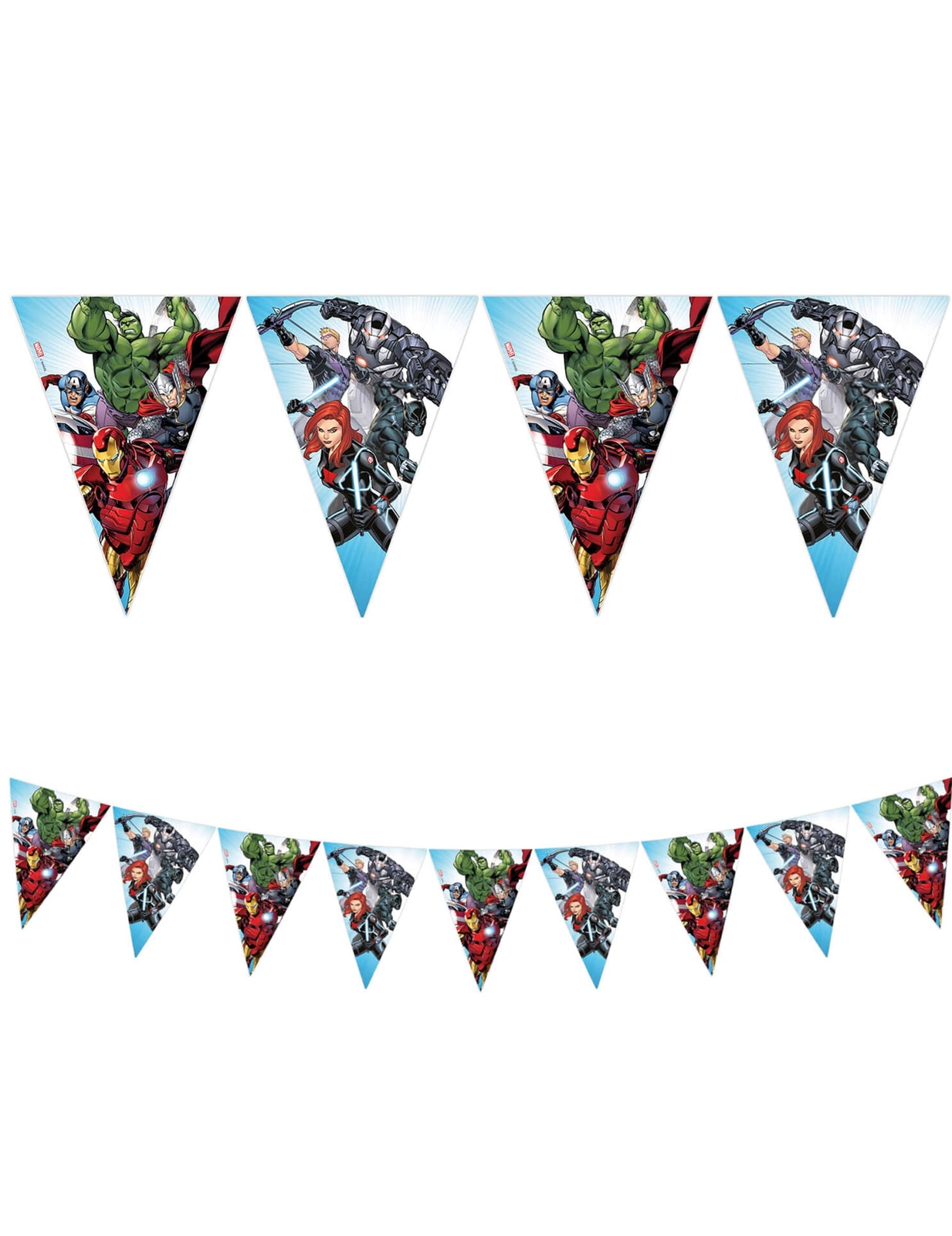 Procos 35138 Spun 9 Marvel Avengers Infinity Stones Triangular Flags FSC Paper S