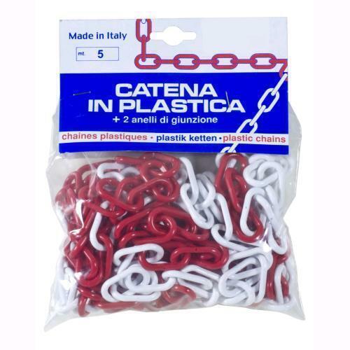 Pl Catena Plastica Bianco/Rosso Gr.6 Ml.5