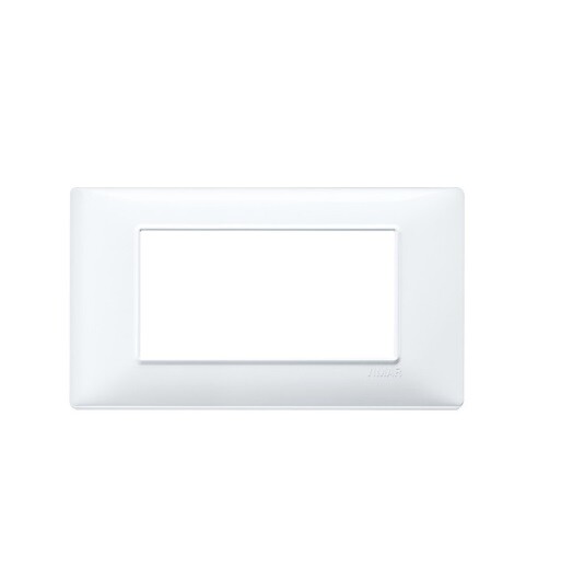 gem PLACCA 4P BIANCO PVC COMPATIBILE VIMAR PLANA