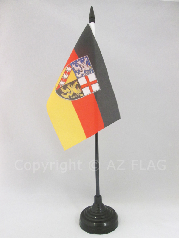 BANDIERA DA TAVOLO SAARLAND 15x10cm - PICCOLA BANDIERINA LAND DI SAARLAND - GERM