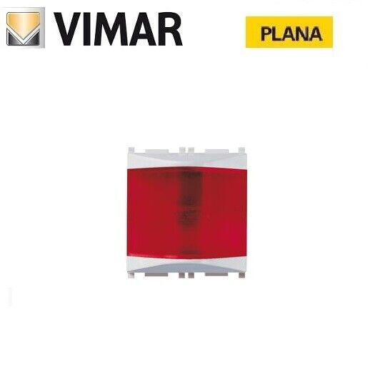 SPIA PRISMATICA CON DIFFUSORE ROSSO VIMAR PLANA SILVER 14387.R.SL.