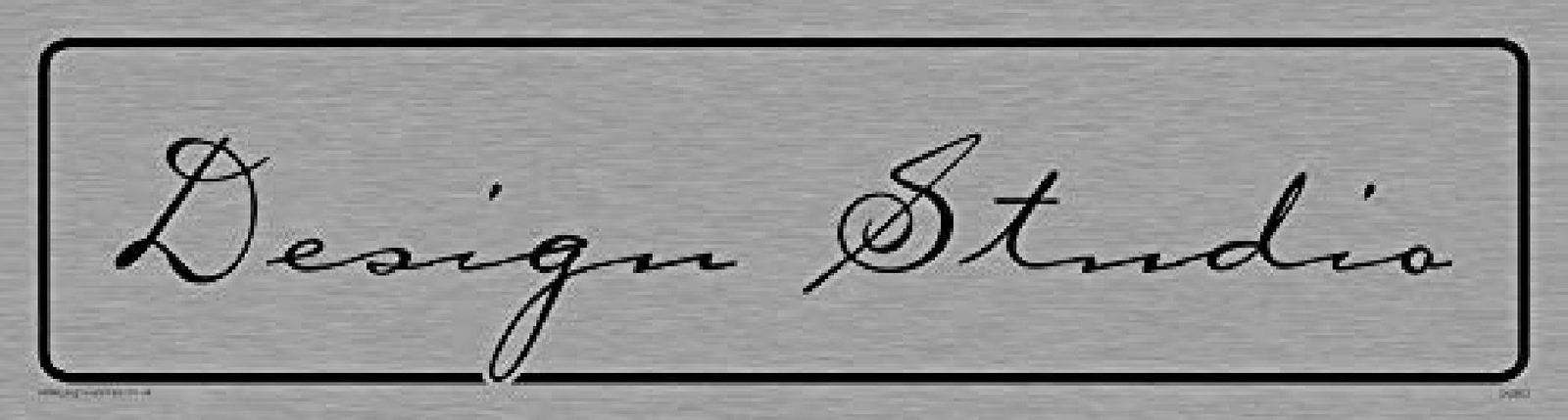 Viking segni dv863-l26-ms "Design Studio" Door Sign, Caramel font, 1 mm, in acci