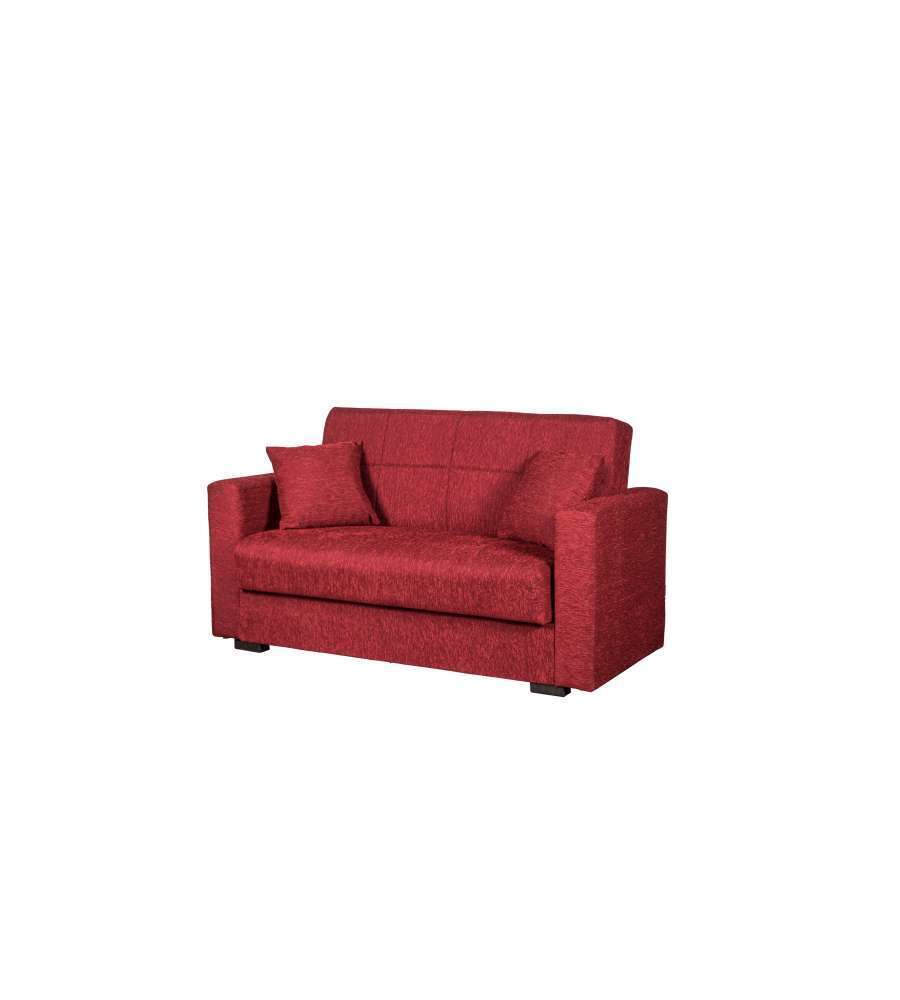 DIVANO LETTO "NORA" 2 POSTI ROSSO, 152X80X87 CM