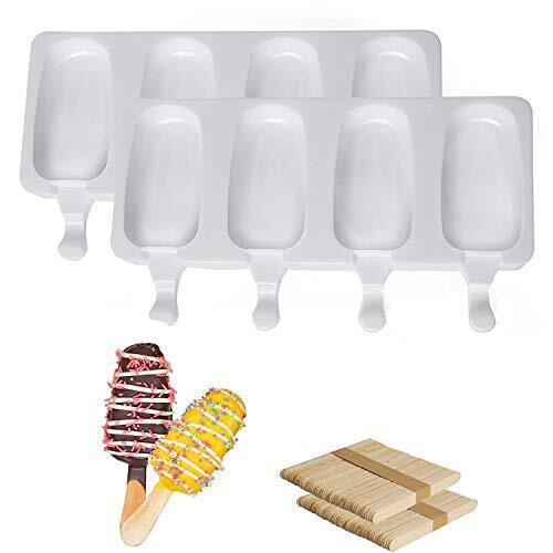 2 confezioni da 4 stampi per gelato a griglia, stampi per gelato in (v1W)