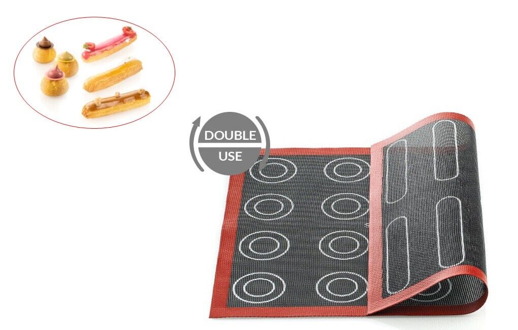 Tappetino silicone microforato Air Mat Silikomart 30x40 Éclair Choux bignè Rotex