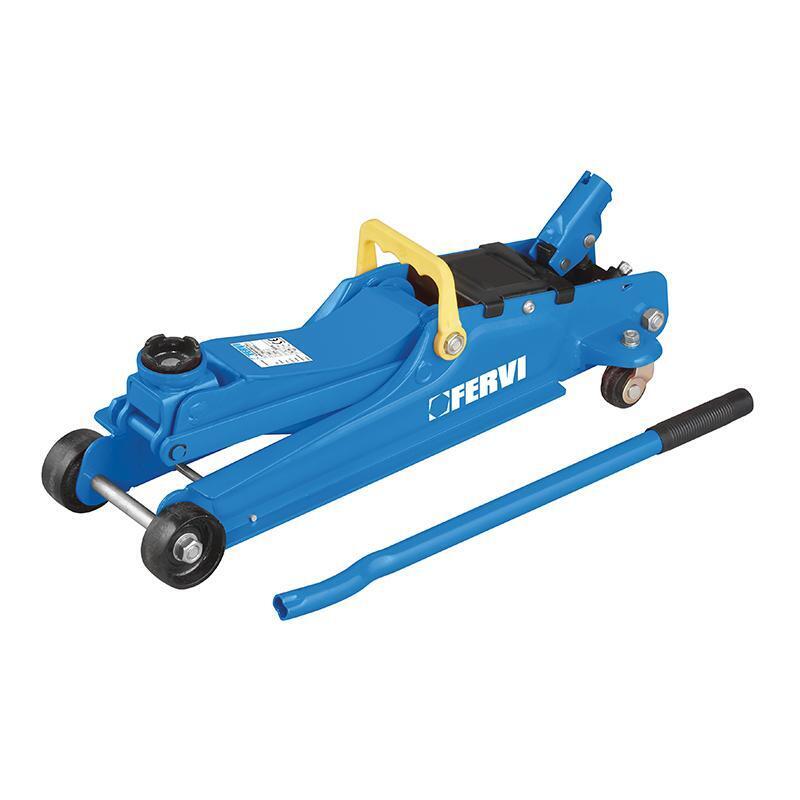CRIC A CARRELLO IN ACCIAIO A PROFILO BASSO 2 TON FERVI 0567