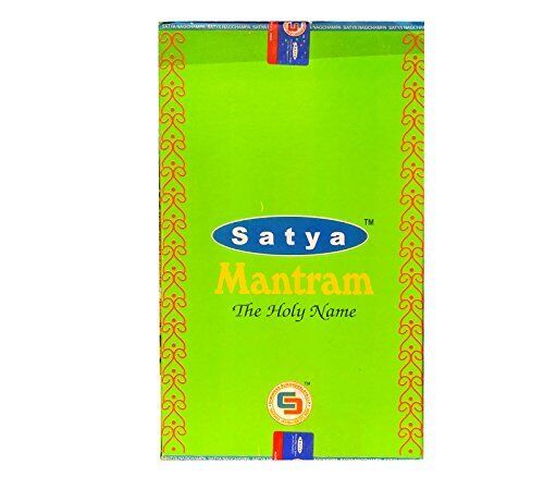 Originale Satya Agarbatti set 12 x 15 grams contiene Mantram incenso (Y7r)