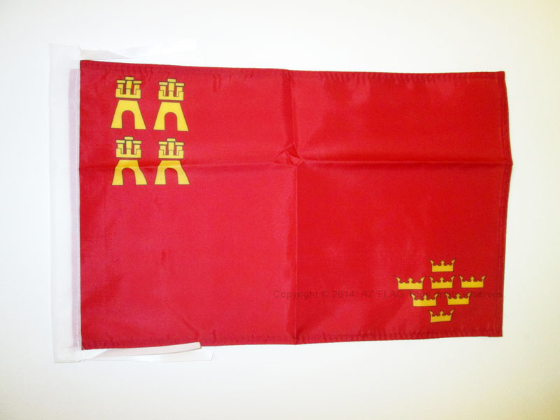 BANDIERA REGIONE DI MURCIA 45x30cm - BANDIERINA REGIÓN DE MURCIA IN SPAGNA 30 x