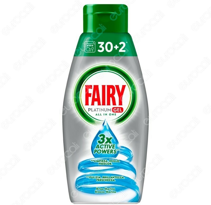 FAIRY PLATINUM Gel All in 1 BREZZA MARINA Liquido Lavastoviglie - 64Lav