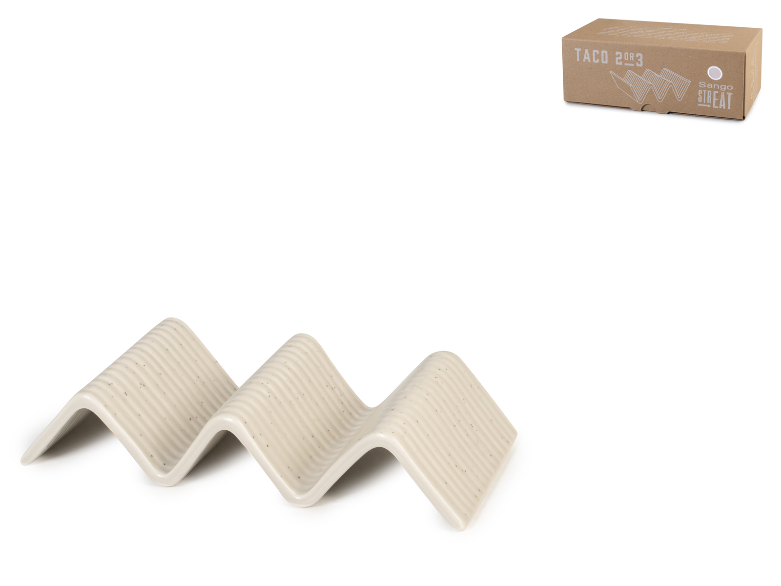 Streat Set 2 Porta Tacos In Stoneware Beige 2/3P