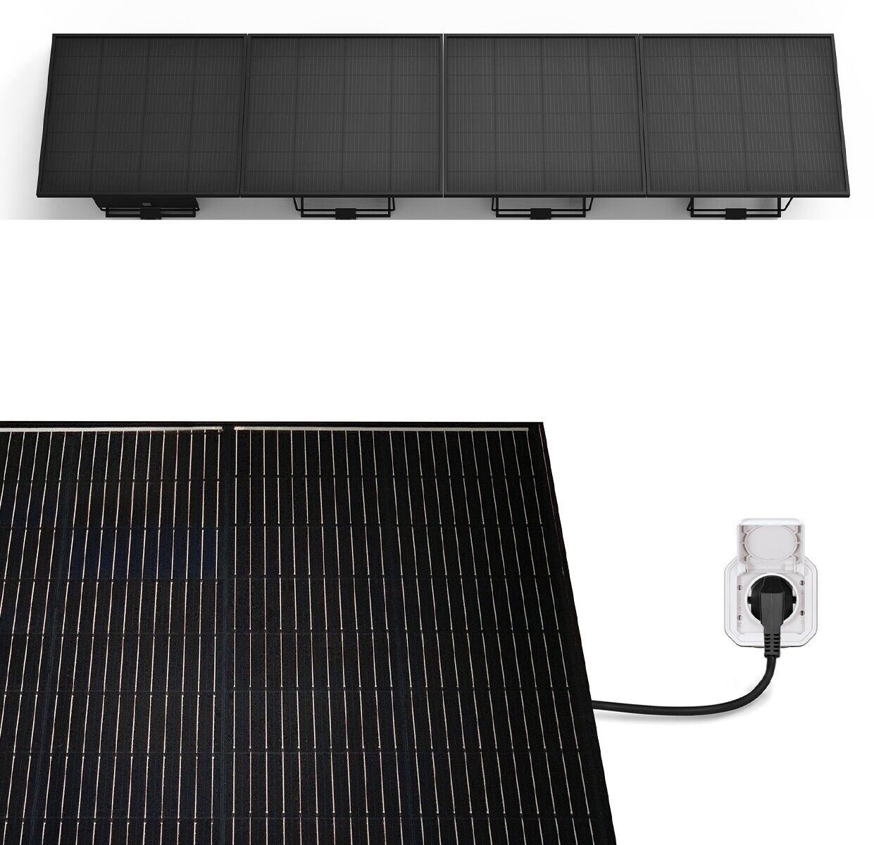 Kit Pannello fotovoltaico balcone 400w completo inverter fai da te wi fi avidsen