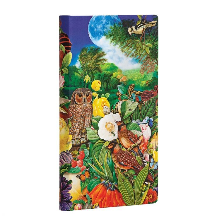 Diario a righe GIARDINO AL CHIARO DI LUNA 176 pagine slim cm 9x18 Paperblanks sl