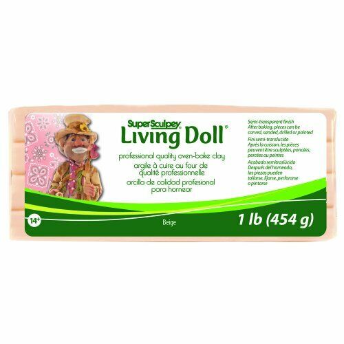 Polyform Products Company Super Sculpey Living Doll Clay 1 Pound-Beige, (Q1O)