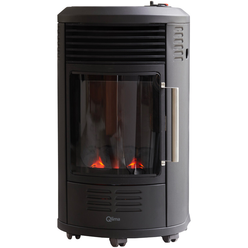 Stufa a Gas effetto Fiamma capacità 15 Kg Qlima GH8034