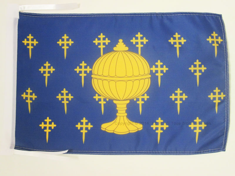 BANDIERA REGNO DI GALIZIA 409-1815 45x30cm - BANDIERINA REINO DE GALICIA - SPAGN