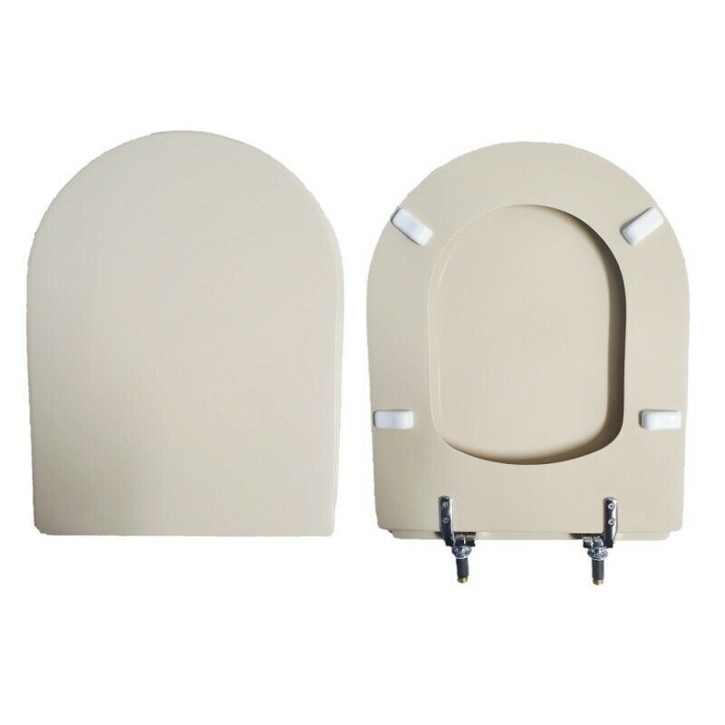 Copriwater Clodia Dolomite legno rivestito in resina poliestere Champagne