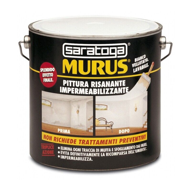 Murus 4lt pittura bianca lavabile per interni ed esterni