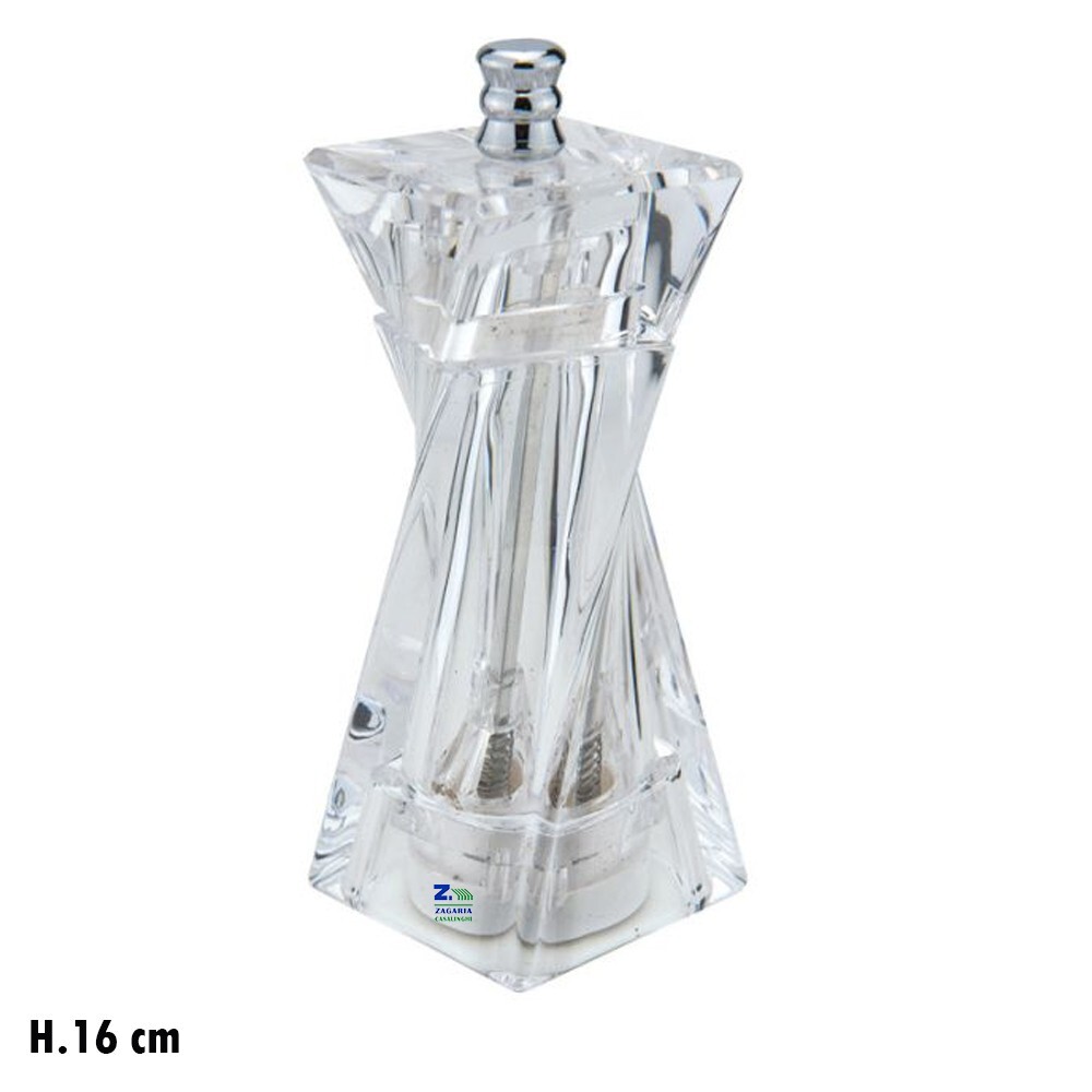 MACINAPEPE MACINASALE VOGUE TRASPARENTE CM 16 H CON MACINA IN CERAMICA ILSA