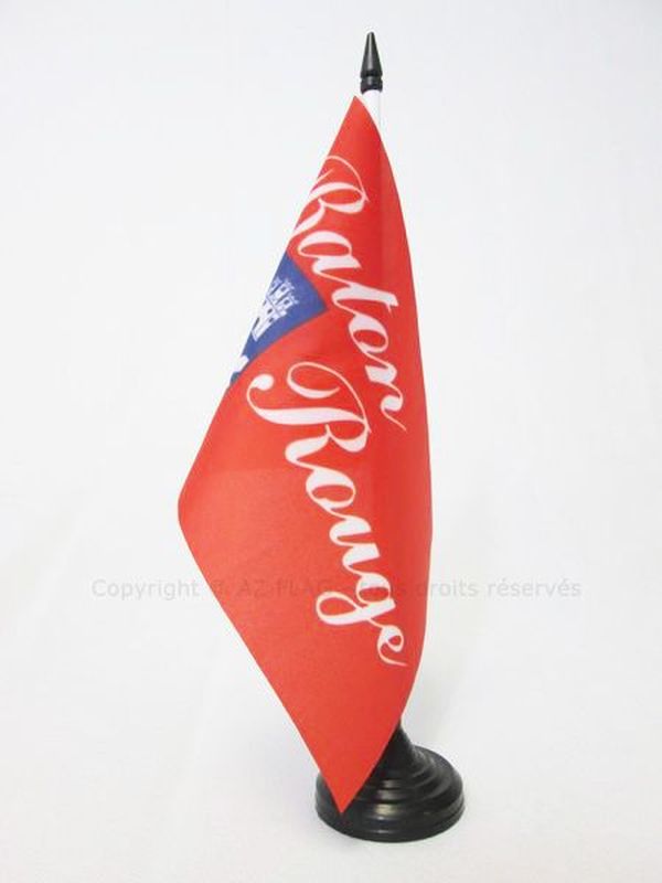 BANDIERA DA TAVOLO BATON ROUGE 21x14cm - PICCOLA BANDIERINA CITTÀ DI BATON ROUGE