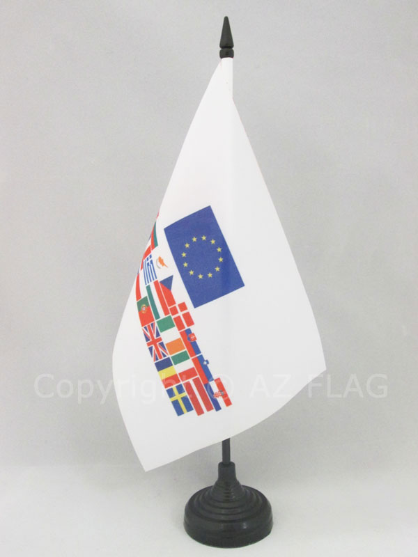 BANDIERA DA TAVOLO UNIONE EUROPEA 28 STATI MEMBRI 21x14cm - PICCOLA BANDIERINA P