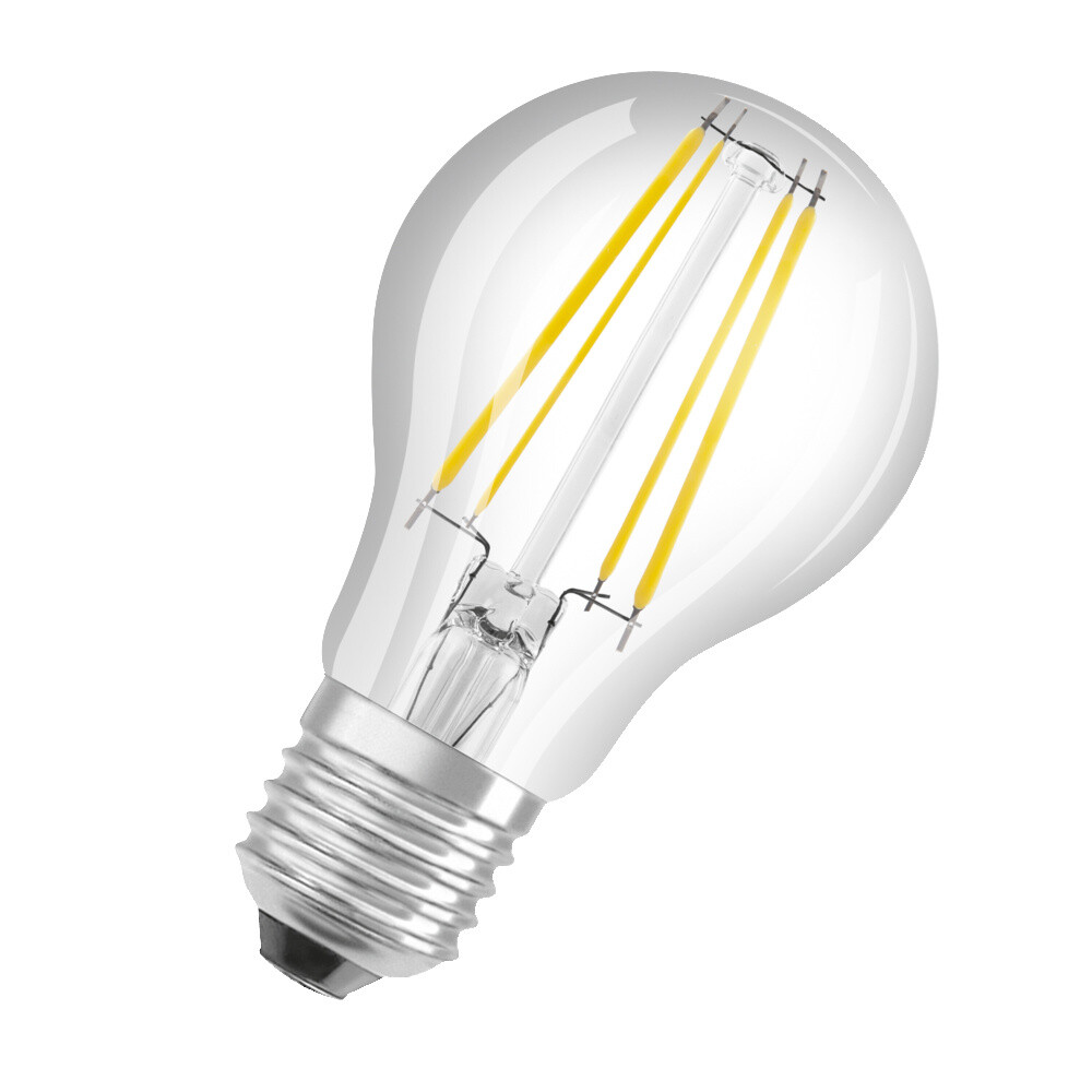 OSRAM LED Stromsparlampe, Filament Birne aus Glas mit E27 Sockel, Warmweiß (3000