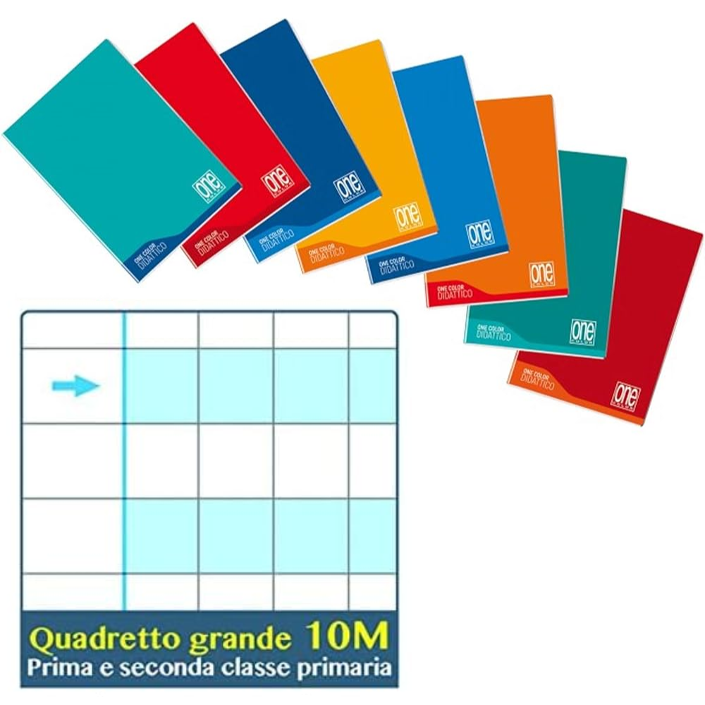 SET 6 MAXI QUADERNO DIDATTICO PER DISGRAFICI RIGATURA 10MM