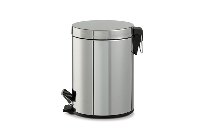PATTUMIERA PREMIUM IN ACCIAIO INOX CON PEDALE E SECCHIO ESTRAIBILE BIDONE LT 5