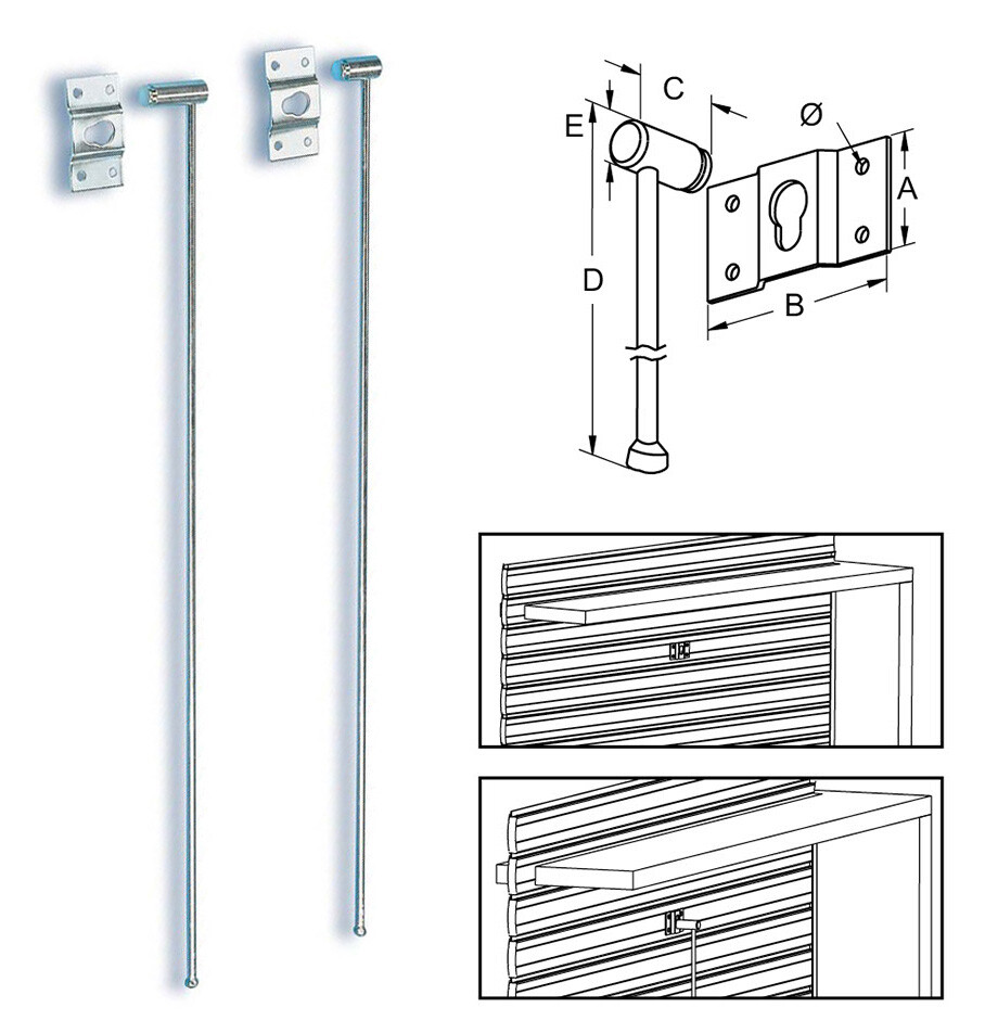 54095   Q.TA'. 6 BL SICURA PER TAPPARELLA LEGNO METAL 58X500 MM