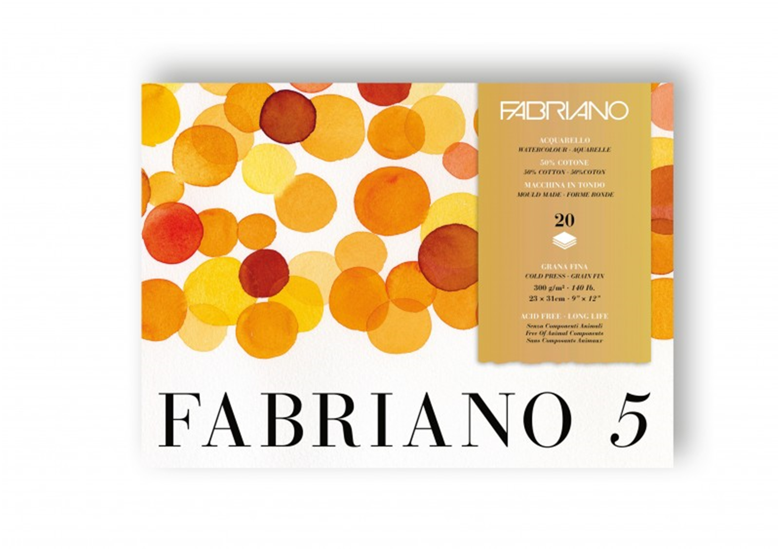 Blocco Collato 23x31  5 Gr.300 Fg.20 Grana Fine | Fabriano