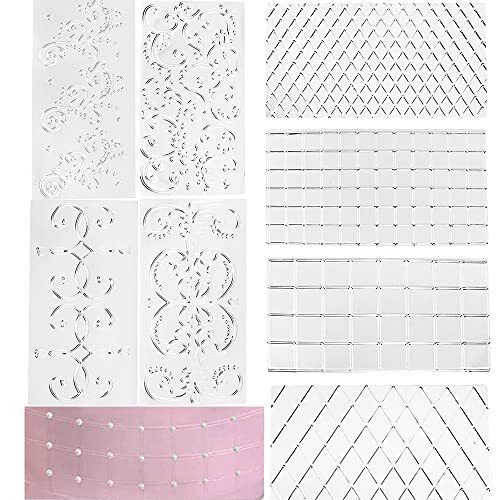 Qiwenr 8 pz Stampo in Rilievo Stampi per Dolci Particolari in Plastica (m7Y)