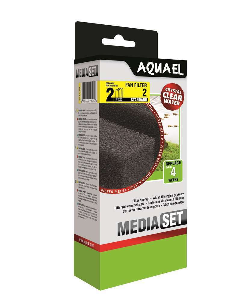 SPUGNA FILTRO RICAMBIO FAN-2 PLUS AQUAEL 2 PZ ACQUARIO DOLCE CARIDINE PIANTE