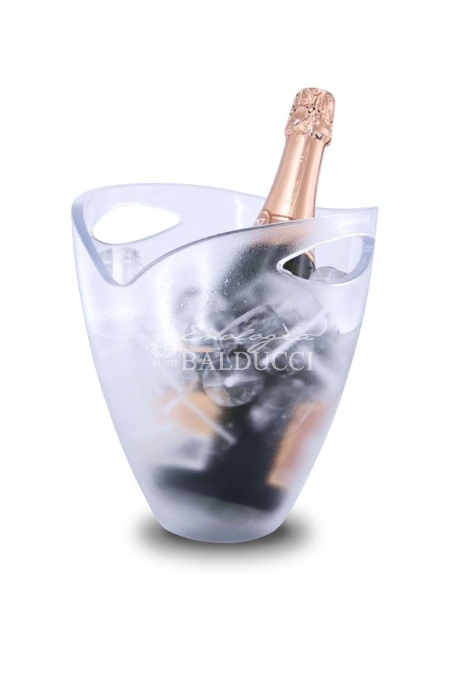 SECCHIELLO ICE BUCKET TRASPARENTE PULLTEX® SPESSORE EXTRA VINO WINE CHAMPAGNE