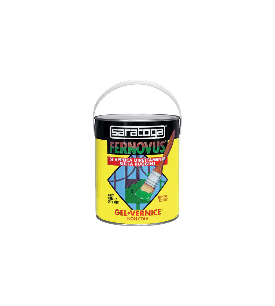 SMALTO GEL ANTIRUGGINE FERNOVUS METALLIZZATO GRAFITE FERRO, 2,5 LT - SARATOGA