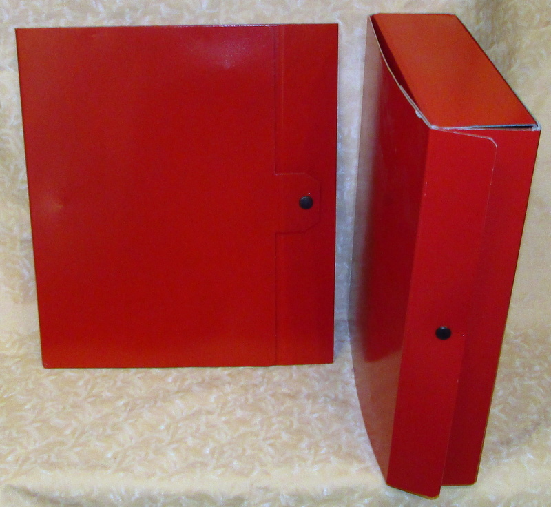 CARTELLINA PORTA OGGETTI IN SPESSO CARTONE dorso 6 ROSSO 25x35x6cm cod.17438