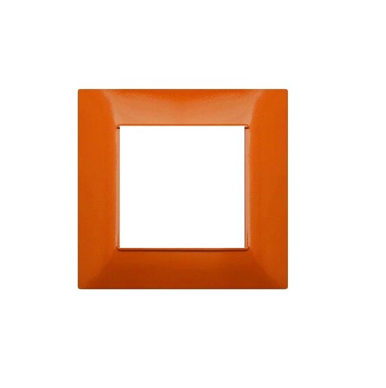 gem PLACCA 2P ARANCIO PVC COMPATIBILE VIMAR PLANA