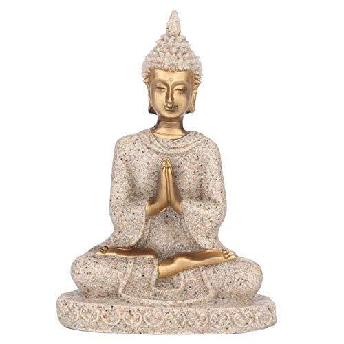 Telituny Statua di Buddha Statua intagliata Buddha Craft-Meditating (o9W)
