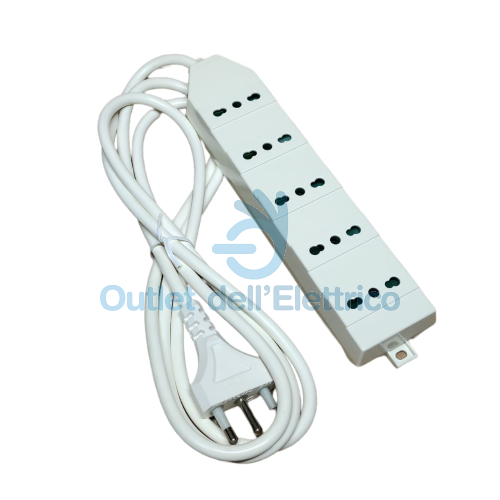VIMAR 01264 PRESA MULTIPLA 5P17/11+CAVO AVORI