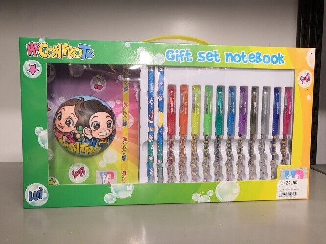 ME CONTRO TE - GIFT SET NOTEBOOK + 2 MATITE + 12 PENNE+ 1 NOTEBOOK