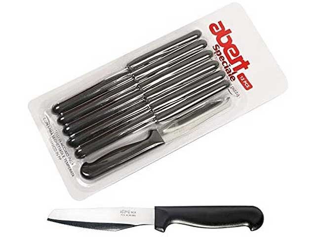 Set 12 coltelli pizza, carne lama in acciaio inox  - Abert rost